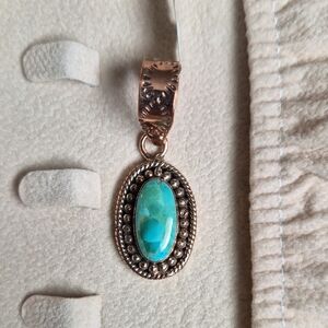 Mojave Turquoise Copper Pendant & Chain